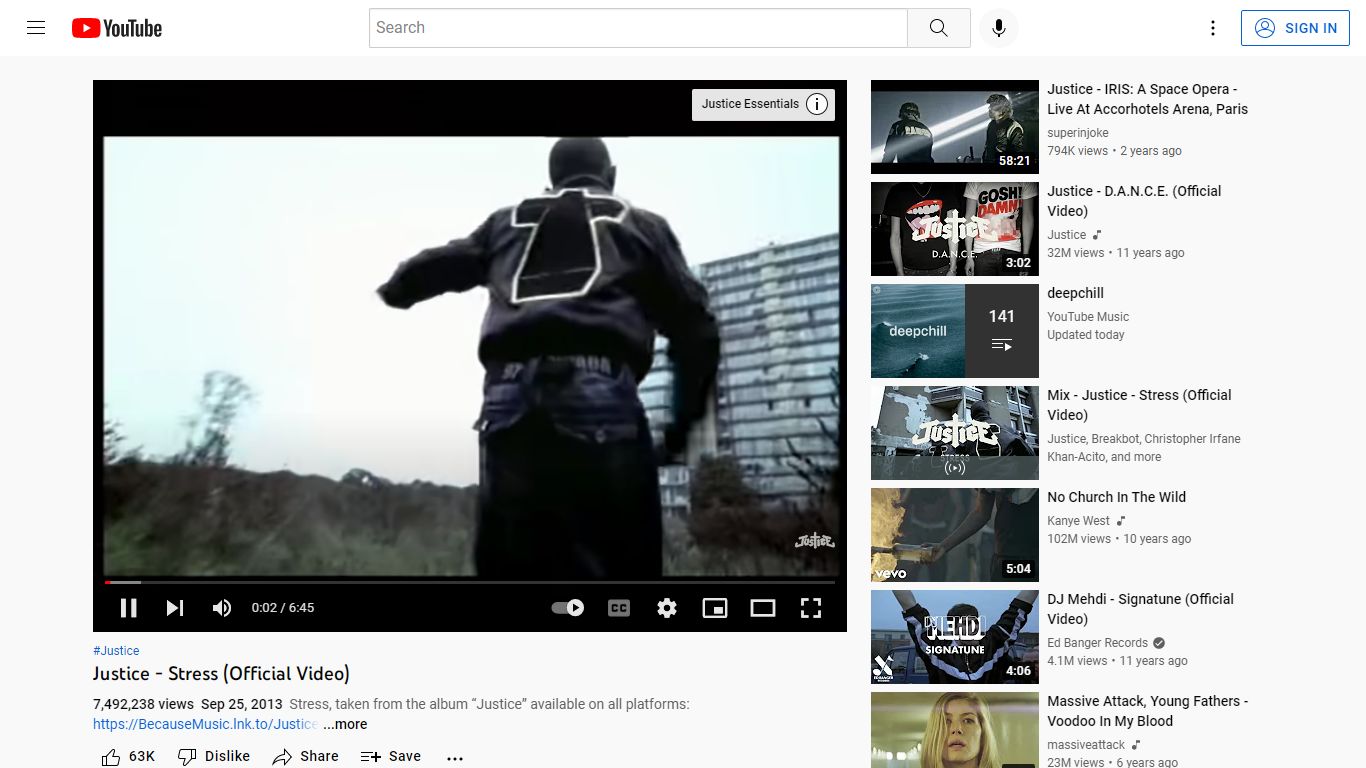 Justice - Stress (Official Video) - YouTube